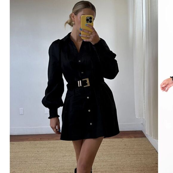 Show Me Your Mumu Allure Shirt Dress in Black size M - Picture 5 of 12